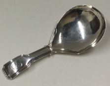 A silver caddy spoon. Birmingham 1820. By Joseph Willmore.