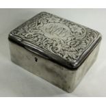 A large silver chased jewellery box. London 1907. By Charles Boyton & Sons.