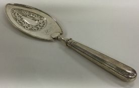 A heavy 18th Century silver fish slice. London 1794. By Michael Plummer.
