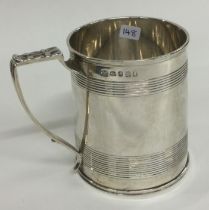 A good Georgian silver reeded mug. London 1813. By Rebecca Emes & Edward Barnard.