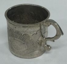 An 18th Century Russian silver charka / vodka cup. Marked to base and dated 1778.