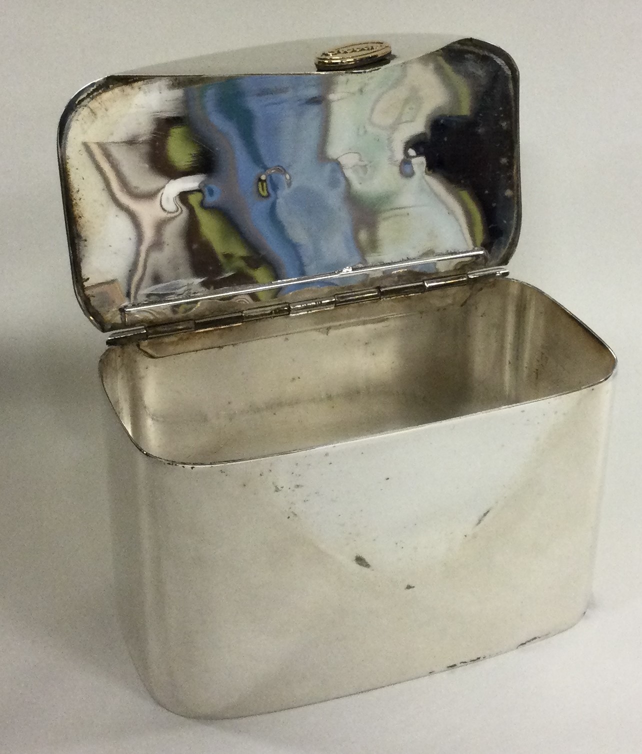 A rare silver and gold mounted novelty tea caddy. Birmingham 1997. - Image 2 of 2