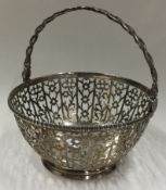 A George III silver basket. London 1759. By William Plummer.