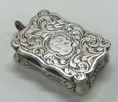 A Victorian silver vinaigrette. Birmingham 1857. By Edward Smith.