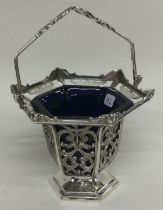 A Victorian silver swing handled basket with BGL. Birmingham 1846.