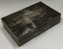 A silver rectangular cigarette case. London.