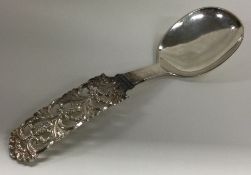 A large Continental silver server in the style of Georg Jenson.