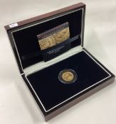 A cased 1817 George III gold Full Sovereign coin.