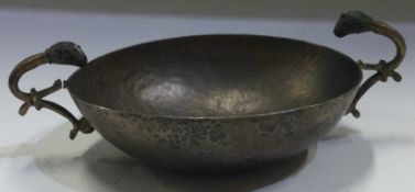 An Antique Greek silver gilt dish.