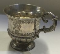 A Continental silver christening cup.