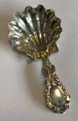 A 19th Century French silver caddy spoon.
