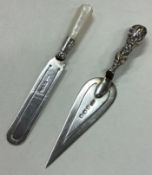 Two silver mounted book markers.