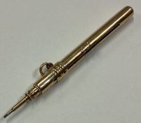 A heavy 9 carat extending pencil with loop top.