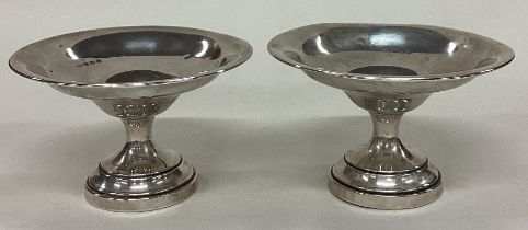 A small pair of tapering silver bon bon dishes. Birmingham.