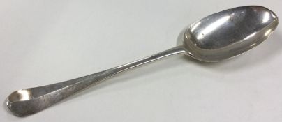 A bottom marked silver tablespoon. London 1741. By Richard Pargeter.
