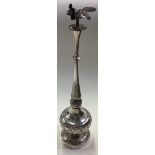 A large early 19th Century Chinese silver rose water sprinkler.