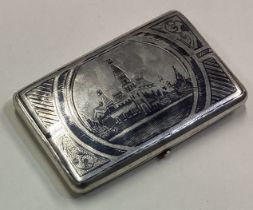 A 19th / early 20th Century Russian silver and Niello cigarette case.