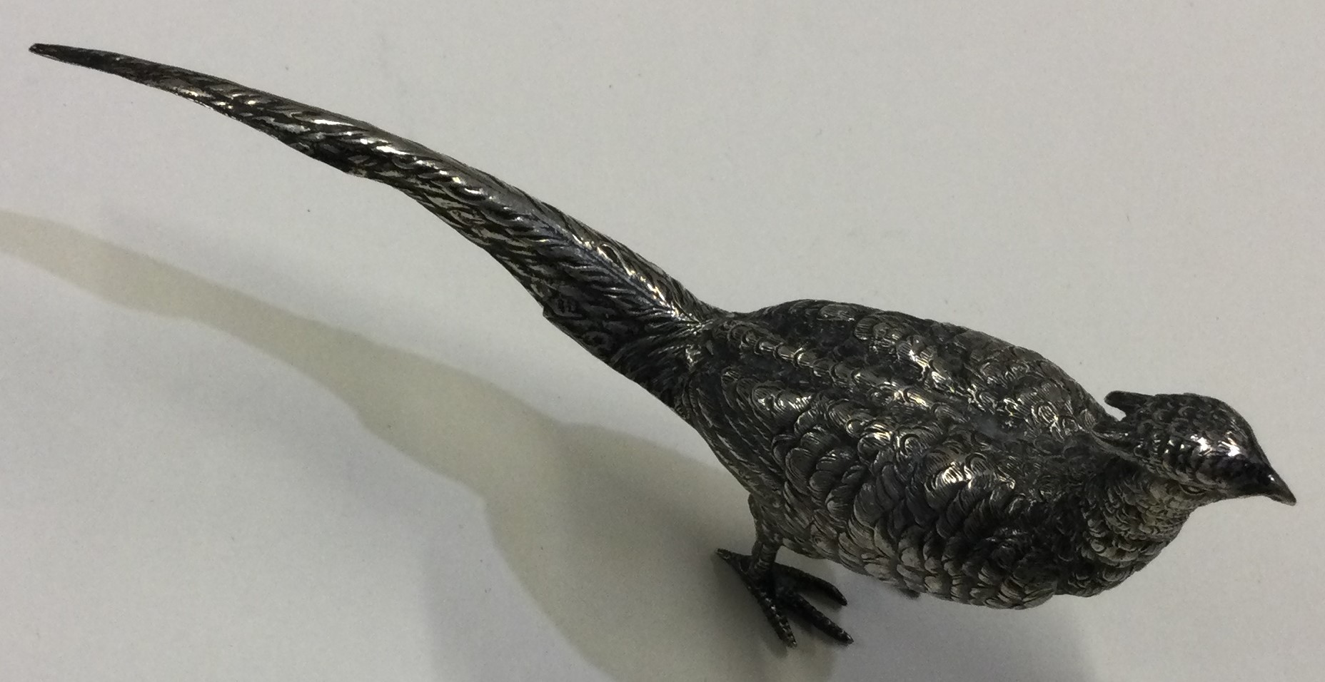 A silver figure of a pheasant. - Image 2 of 2