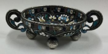 A 19th Century Russian silver and enamelled cup.