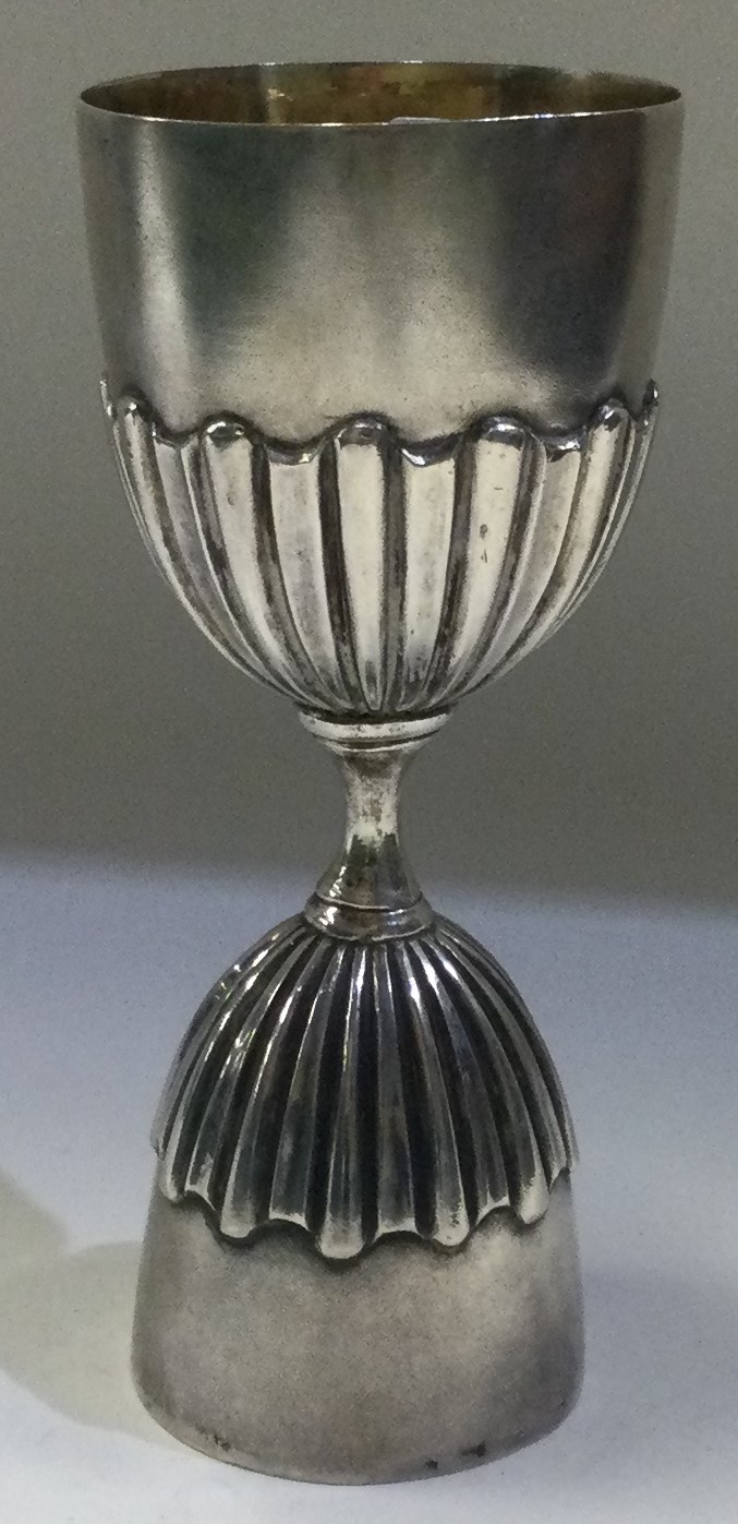 A rare Indian Colonial silver double spirit measurer. By B&Co.