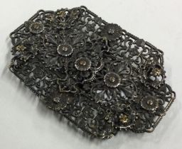 A pair of Antique silver buckles. Circa 1850.