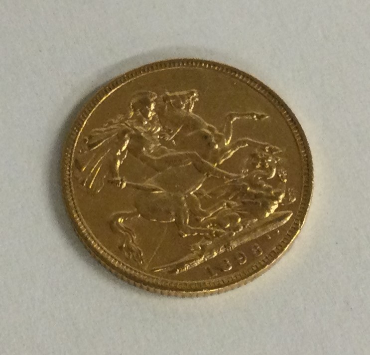 A St George Jubilee 22 carat gold sovereign 1893. - Image 2 of 2