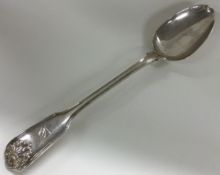 A heavy Victorian silver basting spoon. London 1848. By John & Henry Lias.