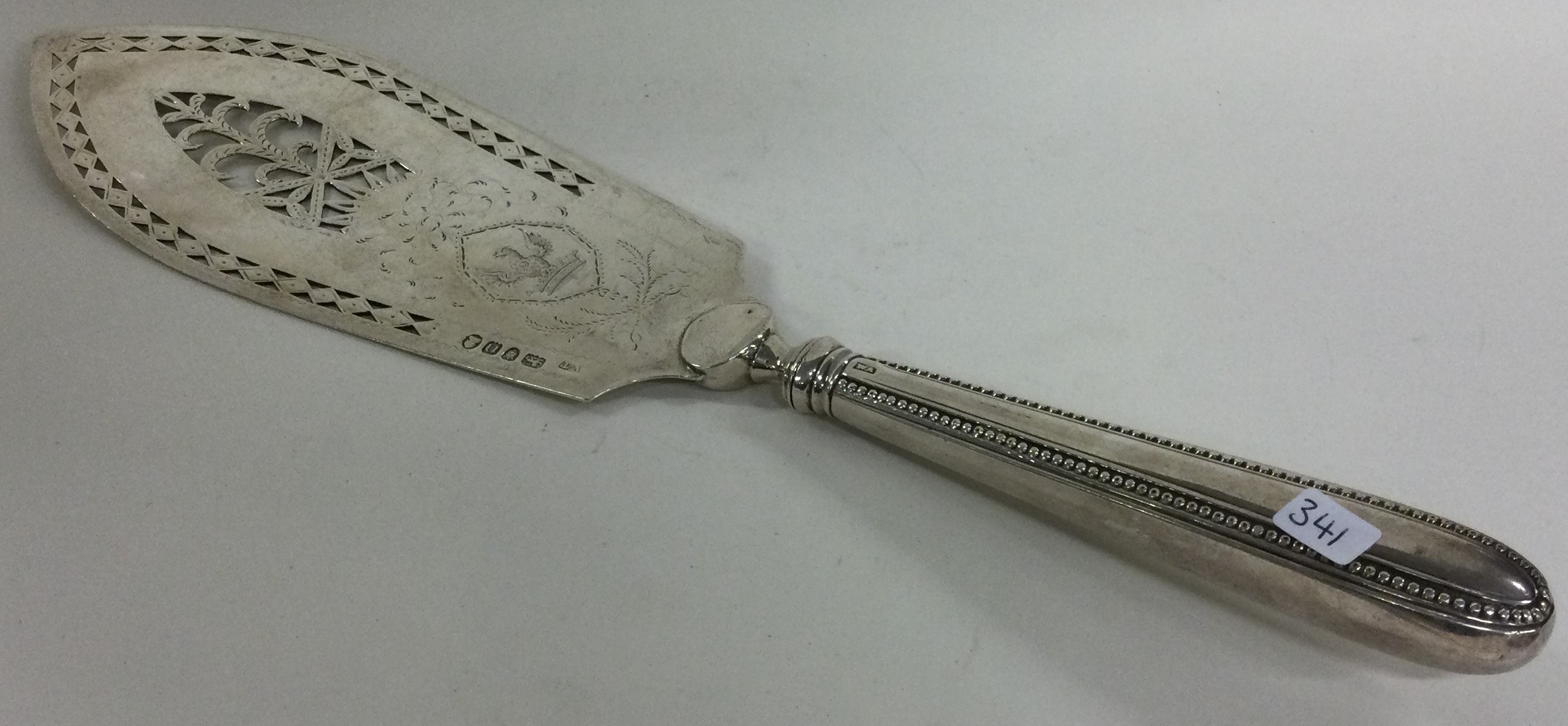 An 18th Century Georgian silver fish slice. London 1788.