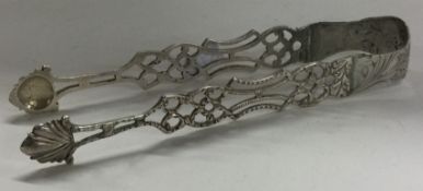 A pair of Victorian silver figural sugar tongs.