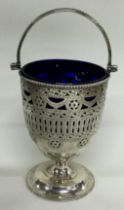 A Victorian silver swing handled basket of Georgian style. Birmingham 1898.
