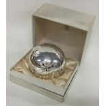 A silver Jubilee pomander in original presentation box. London 1977. By Taylor of London.