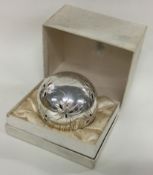 A silver Jubilee pomander in original presentation box. London 1977. By Taylor of London.