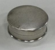 A silver pill box with pull off cover. Birmingham 1900. By Hukin & Heath.