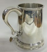 A large oversized Irish silver pint mug. 1970.