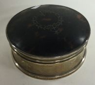 A silver and tortoiseshell jewellery box. Birmingham 1884.