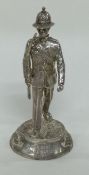 OF MILITARY INTEREST: An English silver model of a Royal Marine.