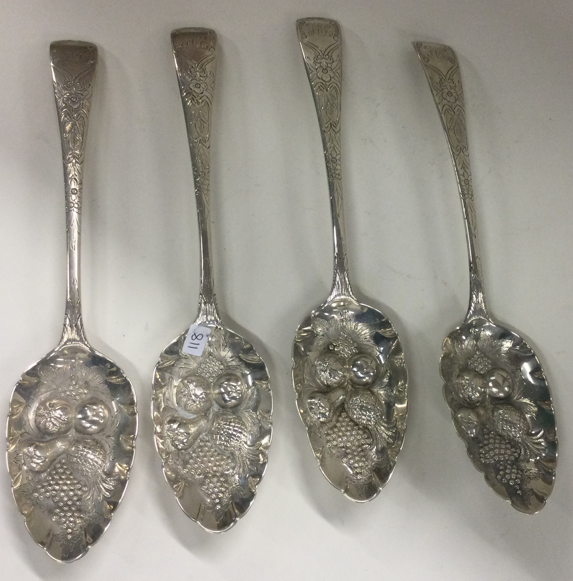 A set of four Victorian silver berry spoons. London 1806. By William Sumner. - Image 2 of 2