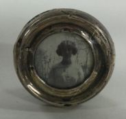 A small silver photo frame. Birmingham 1908.