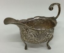 An 18th Century silver sauce boat. London 1764.