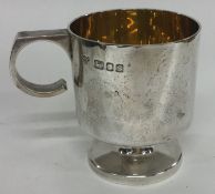 A silver mug with gilt interior. London 1988. By Garrard & Co.