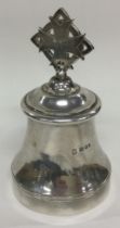 A silver table bell. London 1961. By F Osborne & Co Ltd.