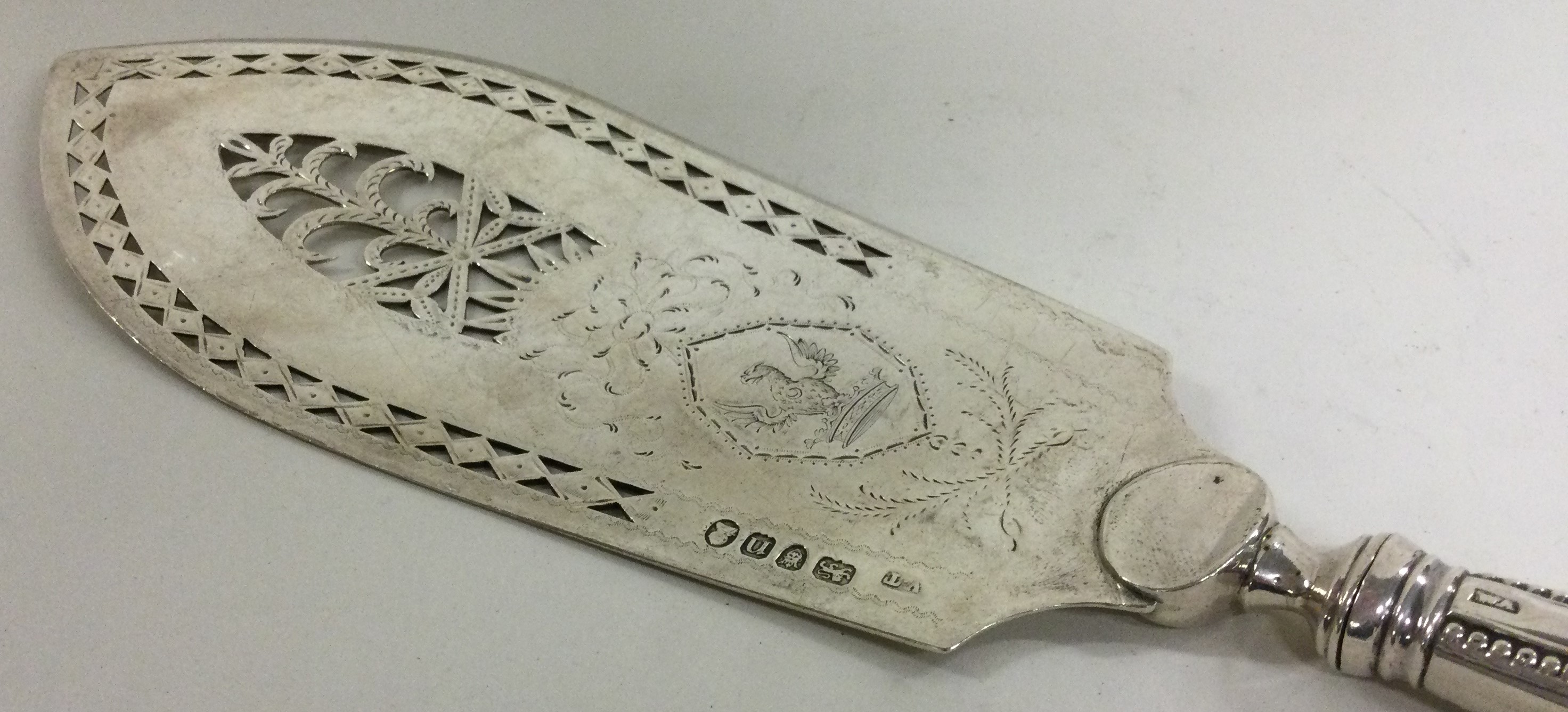An 18th Century Georgian silver fish slice. London 1788. - Image 2 of 2