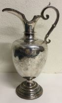 A large Victorian silver wine flagon. Sheffield 1863. By John & Edward Barnard.