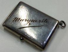 A fine Russian silver combination compact / stamp case / cigarette case.