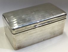 A large silver cigar box. Birmingham 1919.