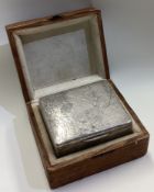 A rare mid 19th Century Japanese silver cigar box.