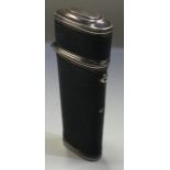 A silver and black shagreen etui. Circa 1800.