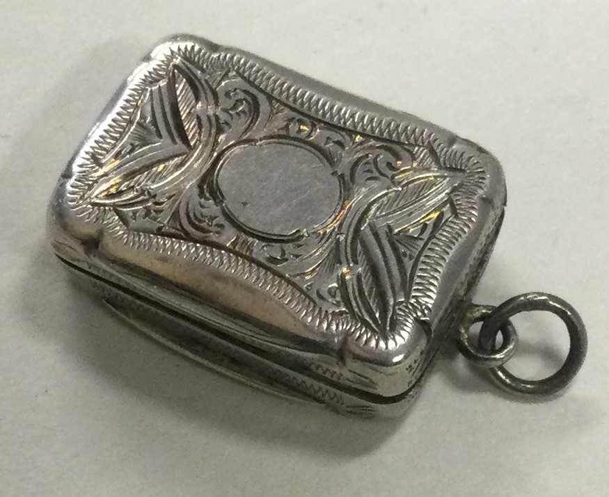 A Victorian silver vinaigrette. Birmingham 1883.