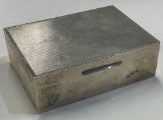 A silver engine turned cigar box. Birmingham 1972.