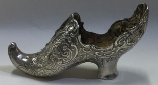 A 19th Century Continental silver model of a shoe.